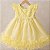 Vestido Infantil de Festa Com Renda e Tulle Tam 1 ao 4 Amarelo - Imagem 3