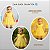Vestido Infantil de Festa Com Renda e Tulle Tam 1 ao 4 Amarelo - Imagem 5