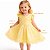 Vestido Infantil de Festa Com Renda e Tulle Tam 1 ao 4 Amarelo - Imagem 7