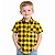 Camisa Infantil Xadrez Amarela e Preta Manga Curta com Bolso - Imagem 1