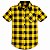 Camisa Infantil Xadrez Amarela e Preta Manga Curta com Bolso - Imagem 3