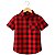Camisa Infantil Xadrez Vermelho e Preto Manga Curta com Bolso - Imagem 3