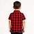 Camisa Infantil Xadrez Vermelho e Preto Manga Curta com Bolso - Imagem 6