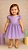 Vestido de Festa Infantil Princesa Aniversário Fantasia Lilás - Imagem 1