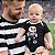 Body Torcedor Bebê Mêsversario Preto e Branco Infantil Mascote Alegre Jogador Futebol - Imagem 3