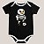 Body Torcedor Bebê Mêsversario Preto e Branco Infantil Mascote Alegre Jogador Futebol - Imagem 4