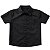 Camisa Infantil Masculina Lisa em Tricoline 100% Algodão Manga Curta Preta - Imagem 3