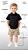 Camisa Infantil Masculina Lisa em Tricoline 100% Algodão Manga Curta Preta - Imagem 2