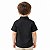 Camisa Infantil Masculina Lisa em Tricoline 100% Algodão Manga Curta Preta - Imagem 6