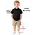 Camisa Infantil Masculina Lisa em Tricoline 100% Algodão Manga Curta Preta - Imagem 7