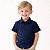 Camisa Infantil Masculina Lisa em Tricoline 100% Algodão Manga Curta Azul Marinho - Imagem 1