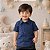 Camisa Infantil Masculina Lisa em Tricoline 100% Algodão Manga Curta Azul Marinho - Imagem 5