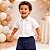 Camisa Infantil Masculina Lisa em Tricoline 100% Algodão Manga Curta Bege - Imagem 5