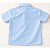 Camisa Infantil Masculina Lisa em Tricoline 100% Algodão Manga Curta Azul Claro - Imagem 6