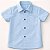 Camisa Infantil Lisa Para Bebê Menino Social Festa Mesversário Azul Claro Tricoline - Imagem 3