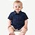 Camisa Infantil Lisa Para Bebê Menino Social Festa Mesversário Azul Marinho Tricoline - Imagem 1