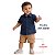 Camisa Infantil Lisa Para Bebê Menino Social Festa Mesversário Azul Marinho Tricoline - Imagem 7