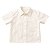 Camisa Infantil Lisa Para Bebê Menino Social Festa Mesversário Bege Tricoline - Imagem 3