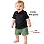 Camisa Infantil Lisa Para Bebê Menino Social Festa Mesversário Preta Tricoline - Imagem 7