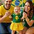 Body Bebê Menina Torcedora Futebol Verde e Amarelo Brasil com Saia Rodada - Imagem 3