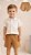 Bermuda Infantil Menino Sarja Shorts Algodão 1 a 4 Anos Roupa Infantil Confortável Caramelo - Imagem 1