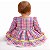 Vestido Junino Bebê Menina Manga Longa Xadrez Colorido 2 Saias Renda Laço Festa São João - Imagem 6