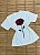 T-SHIRT OVERSIZED ESTAMPA LOCALIZADA ROSA VERMELHA - Imagem 2