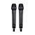 Microfone Sem Fio Dylan QS-5 UHF com 200 canais - 2 Bastões - Imagem 2