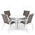 Conjunto de 4 Cadeiras Ibiza Alumínio Branco Tela Fendi - Imagem 1