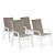 Conjunto de 4 Cadeiras Ibiza Alumínio Branco Tela Mocca - Imagem 3