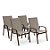 Conjunto de 4 Cadeiras Ibiza Alumínio Marrom Tela Mocca - Imagem 3