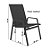 Conjunto de 4 Cadeiras Juquey Alumínio Preto Tela Marrom - Imagem 3