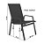 Mesa 4 cadeiras Ripado Piscina Alumínio Marrom e tela Mocca - Imagem 4