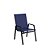 Mesa 4 cadeiras Ripado Piscina Alumínio Preto e Tela Azul - Imagem 2