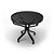 Mesa Lateral Alumínio Ripado Piscina jardim 63x63x58cm Preto - Imagem 1