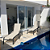 Espreguiçadeira Piscina Praia Alumínio Preto Tela Bege - Imagem 2