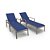Kit 2 Espreguiçadeiras Piscina Alumínio Fendi Tela Azul - Imagem 1