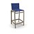 Kit 2 Banquetas Altas bancada Alumínio Fendi Tela Azul - Imagem 2