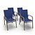 Kit 4 Cadeiras Miami Gourmet Alumínio Fendi Tela Azul - Imagem 1