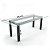 Mesa Gourmet 6 lugares 100x180x75cm Alumínio Preto - Imagem 1