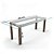 Mesa Gourmet 8 lugares 100x220x75cm Alumínio Marrom - Imagem 1