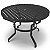 Mesa Ripado Piscina área externa 98 cm Alumínio Preto - Imagem 1