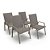 Kit 4 Cadeiras Riviera Piscina Jardim Alumínio Fendi Tela - Imagem 1