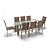 Conjunto Retangular 8 Cadeiras Área Gourmet Alumínio Fendi - Imagem 5