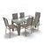 Conjunto Retangular 6 Cadeiras Área Gourmet Alumínio Fendi - Imagem 3