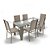 Conjunto Retangular 6 Cadeiras Área Gourmet Alumínio Fendi - Imagem 4