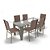 Conjunto Retangular 6 Cadeiras Área Gourmet Alumínio Fendi - Imagem 5