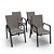 Kit 4 Cadeiras Miami Jantar Área Gourmet Alumínio Preto - Imagem 3