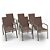 Kit 6 Cadeiras Miami Jantar Área Gourmet Alumínio Fendi - Imagem 5