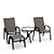Conjunto de 2 Cadeiras Juquey Alumínio Preto Tela Fendi - Imagem 1
